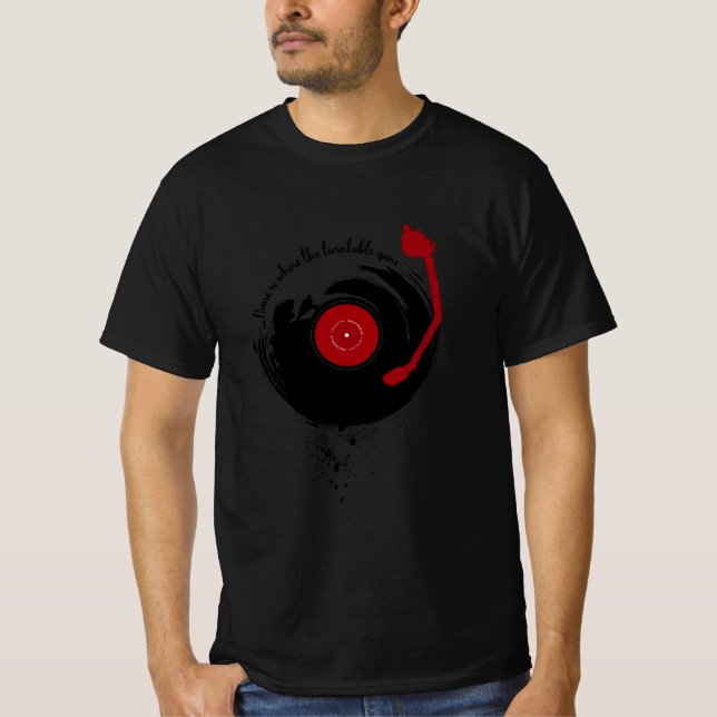 T-shirt Vinyl Records Home Est Où Le Tourne-disque Spins (Devant)