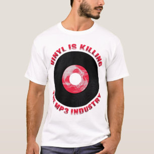 T-shirt Vinyl tue la chemise de l'industrie du MP3