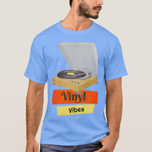 T-shirt Vinyl Vibes Records Tourne-disque Musique Lover Re