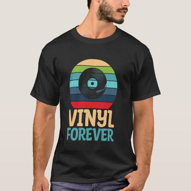 T-shirt Vinyle Forever Disques Vinyles (Devant)