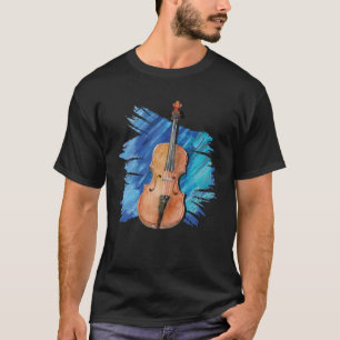 T-shirt Viola artistique peinture instrument de musique vi