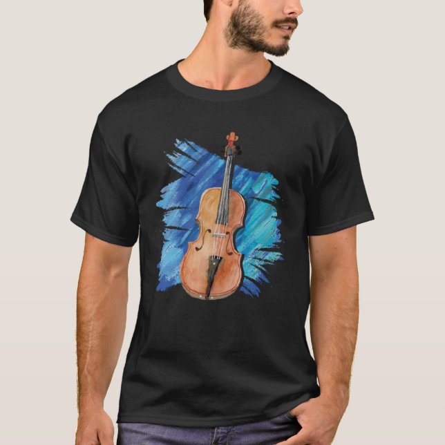 T-shirt Viola artistique peinture instrument de musique vi (Devant)