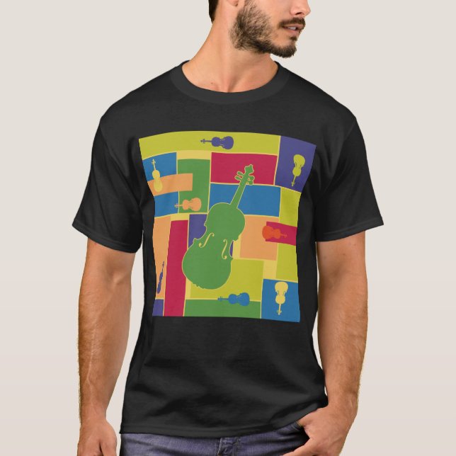 T-shirt Viola blocs de couleur (Devant)