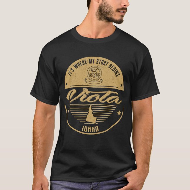 T-shirt Viola Idaho C'est où mon histoire commence (Devant)