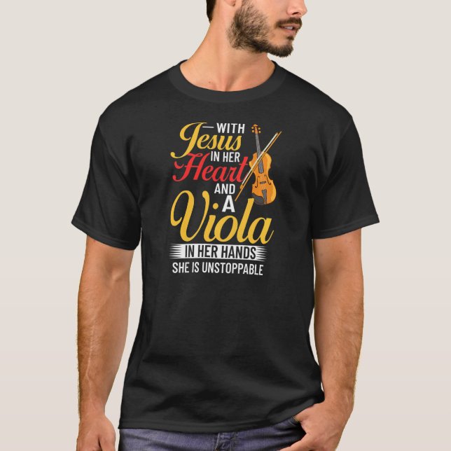 T-shirt Viola Instrument Music Notes Player Lesson Beginne (Devant)