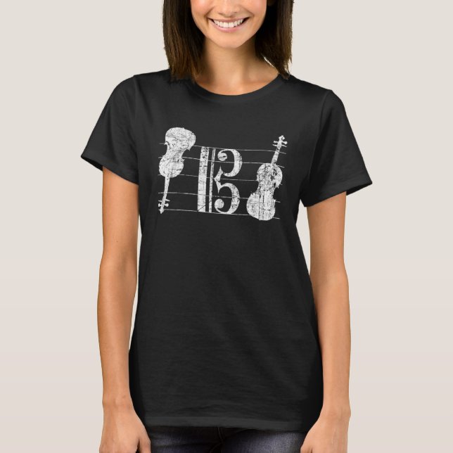 T-shirt Violas et Alto Clef Viola Violist (Devant)