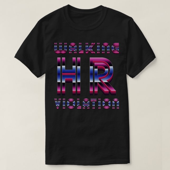 T-shirt Violation de la marche Hr 80s Neon (Design devant)