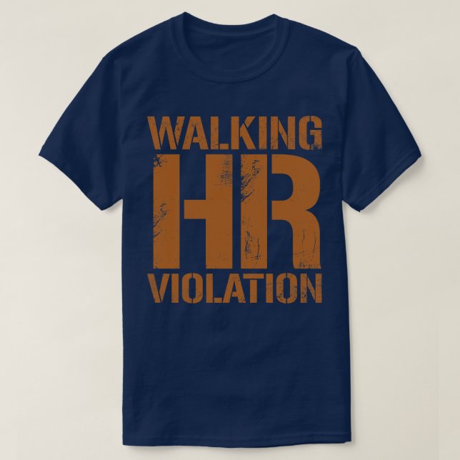 T-shirt Violation HR Vintage foncée Gold Texte (Design devant)