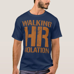 T-shirt Violation HR Vintage foncée Gold Texte