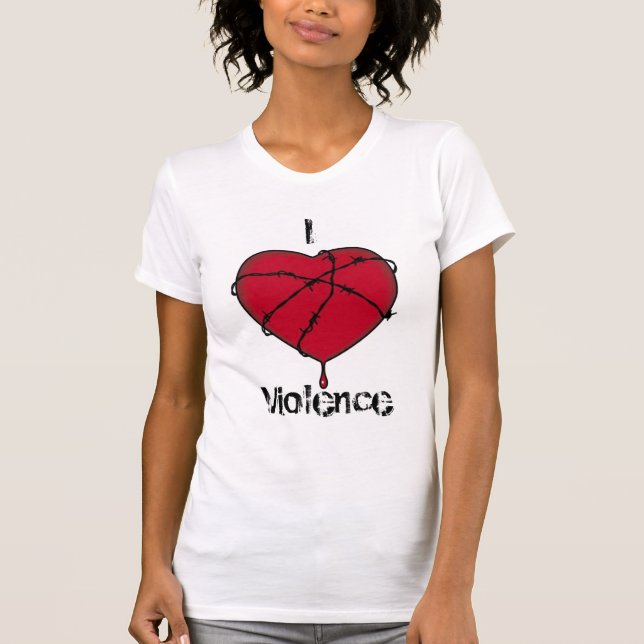 T-shirt Violence d'amour de filles aussi (Devant)