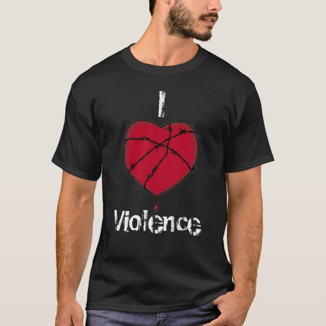 T-shirt violence du coeur i (Devant)