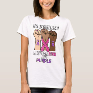 T-shirt Violence familiale Mois de sensibilisation au canc