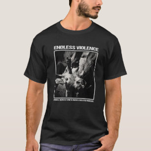 T-shirt Violence sans fin Végétal Animaux Droits Agricole