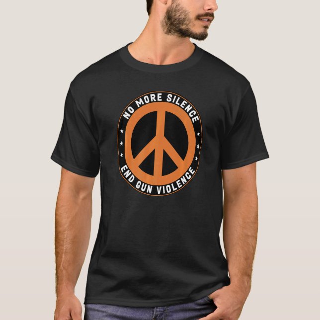 T-shirt Violences des armes à feu Plus de silence Fin de v (Devant)