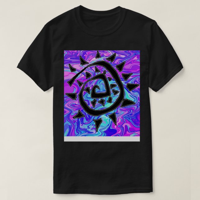 T-shirt Violet Abstrait (Design devant)