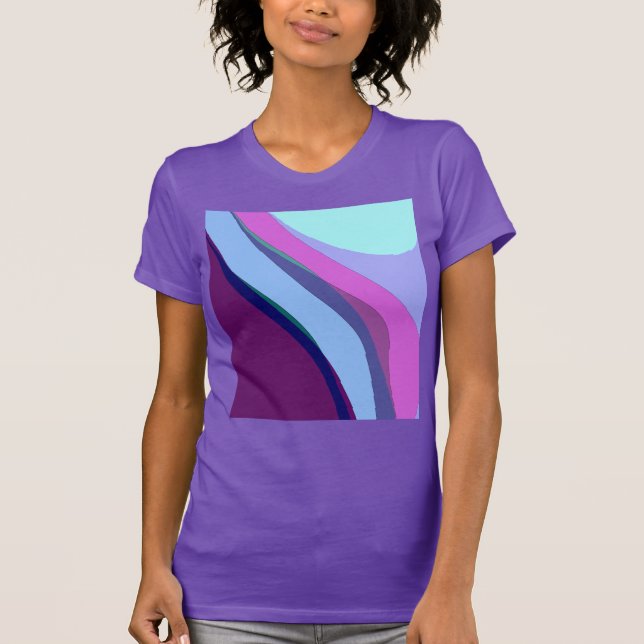 T-shirt Violet Abstrait Art 308 (Devant)