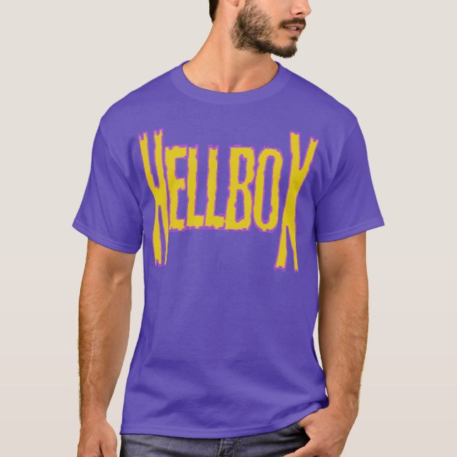 T-shirt Violet avec police jaune Chemise Hellbox (Devant)