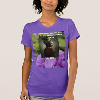 T-shirt violet, chemise, femme, prière, inspiration,