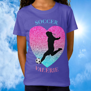 T-Shirt violet de football féminin
