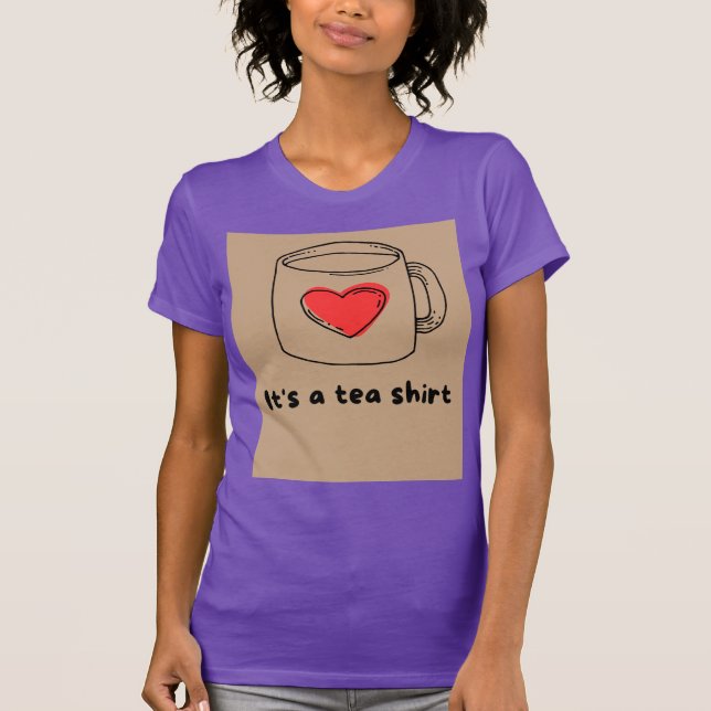 T-shirt violet demi-manches (Devant)