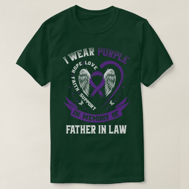 T-shirt Violet En Mémoire Du Père En Droit L'Épilepsie (Design devant)
