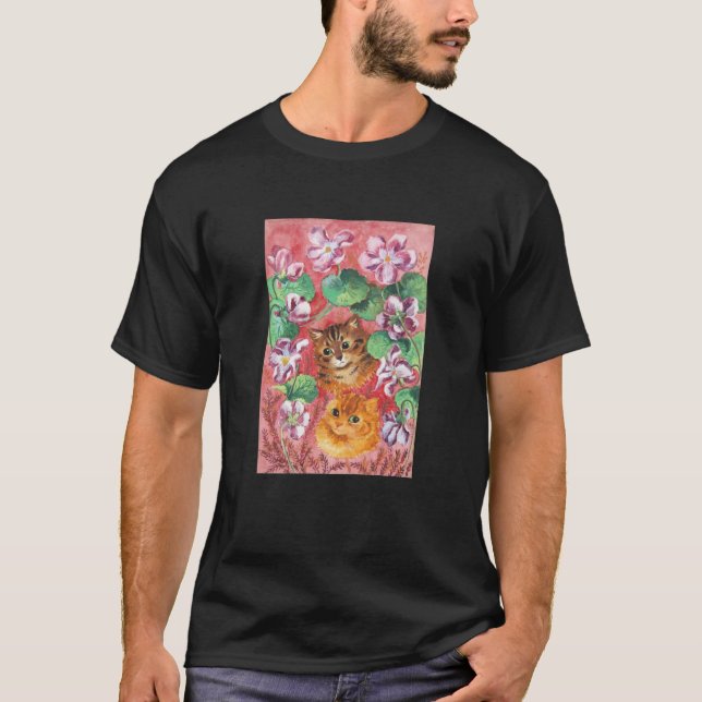 T-shirt Violet et chats, Louis Wain (Devant)