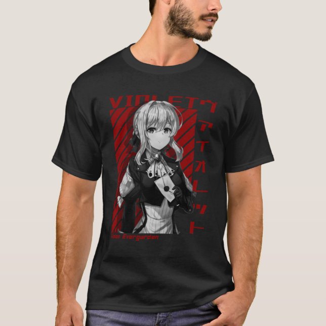 T-shirt Violet Evergarden ANIME CARTOON MANGA MEME CADEAU (Devant)