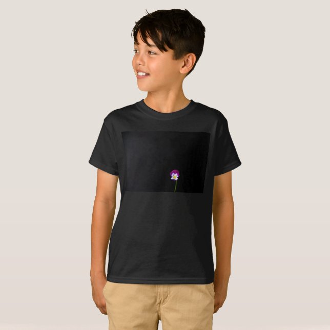 T-shirt Violet Fleur bccna (Devant entier)