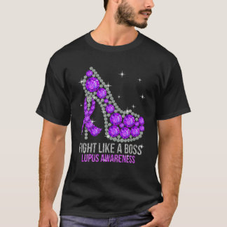 T-shirt Violet Guerrier Combattre Lupus Comme Un Patron