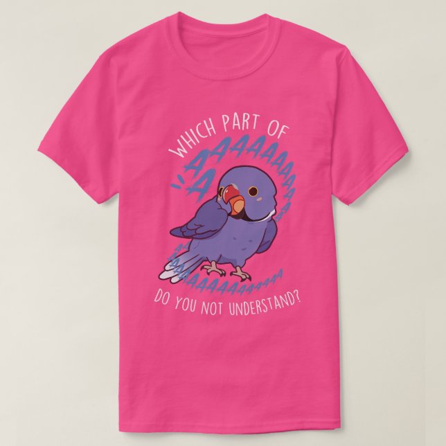 T-shirt Violet Indien Ringneck Parrot Aaaa (Design devant)