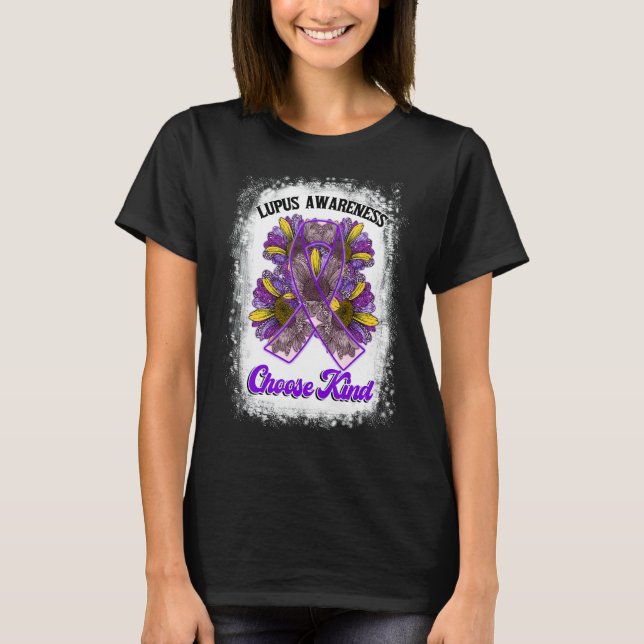 T-shirt Violet Lupus Sensibilisation Choisir un Leopard Ty (Devant)