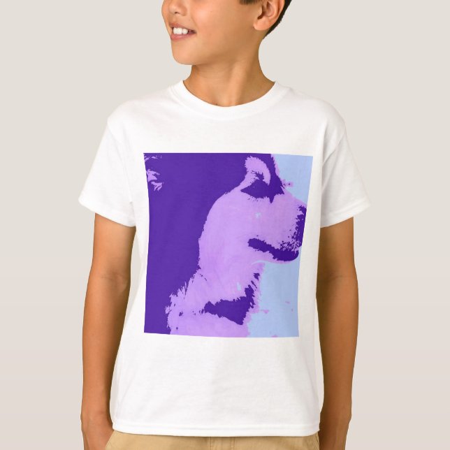 T-shirt Violet Malamute (Devant)