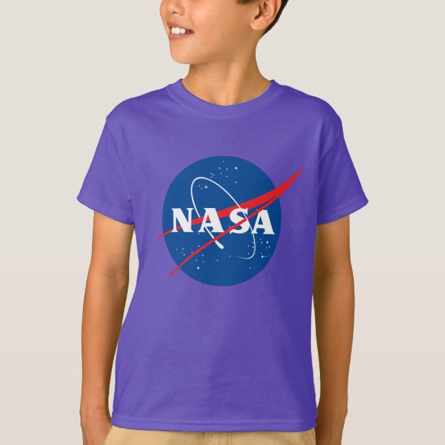 T-shirt violet nébuleuse Iconique de la NASA pour  (Devant)