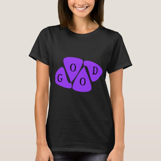 T-shirt violet noir bon graphique (Devant)