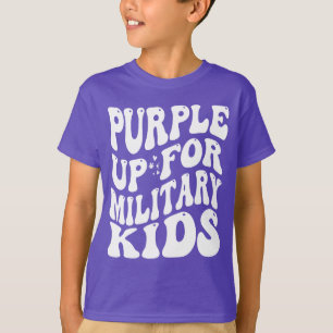 T-shirt violet pour les enfants militaires enfants militai