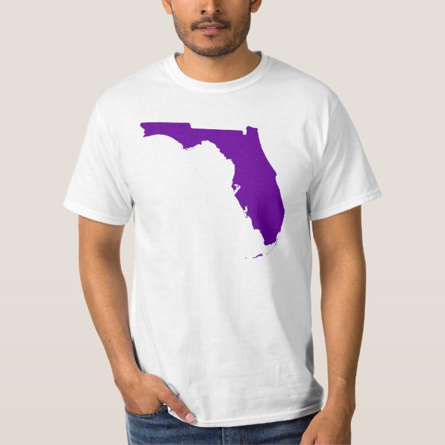 T-shirt Violet Pourpre Floride (Devant)