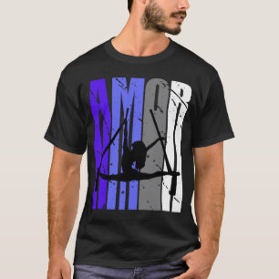 T-shirt Violet Retro Amor Air Yoga Fan Aerialist Squad Vin