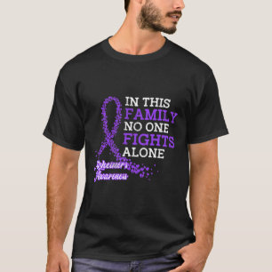T-shirt Violet Ruban Famille Alzheimer Sensibilisation
