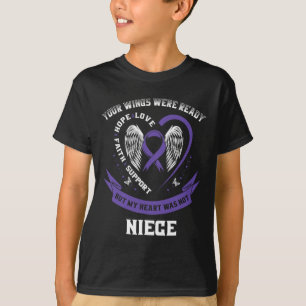 T-shirt Violet Ruban Pancréatique Cancer Sensibilisation N