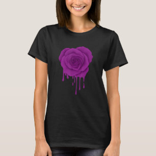 T-shirt Violet violet fondu Rose Flower Gardener Botanis