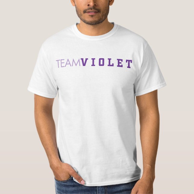 T-SHIRT VIOLETTE D'ÉQUIPE (Devant)