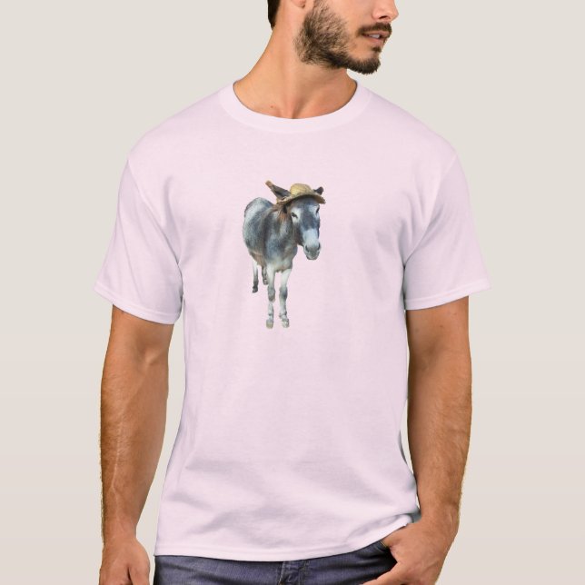 T-shirt Violette l'âne dans le chapeau de paille avec des (Devant)
