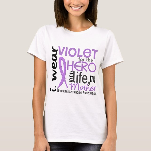 T-shirt Violette pour ma lymphogranulomatose maligne de (Devant)