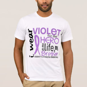 T-shirt Violette pour ma lymphogranulomatose maligne de