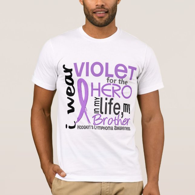 T-shirt Violette pour ma lymphogranulomatose maligne de (Devant)
