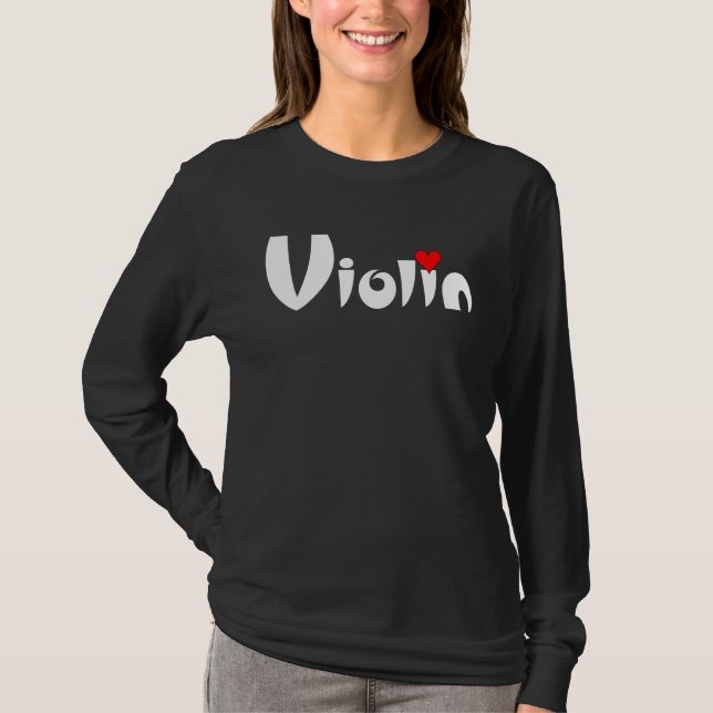 T-shirt Violin Heart  (Devant)