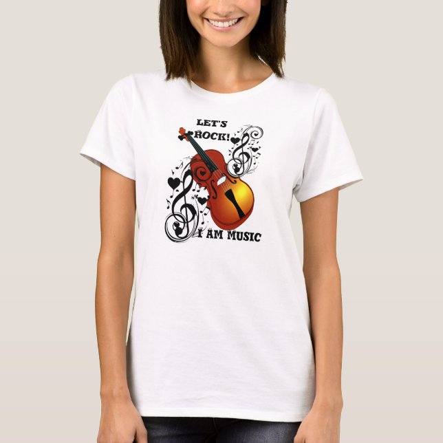 T-shirt Violin, Lover at Heart_ (Devant)