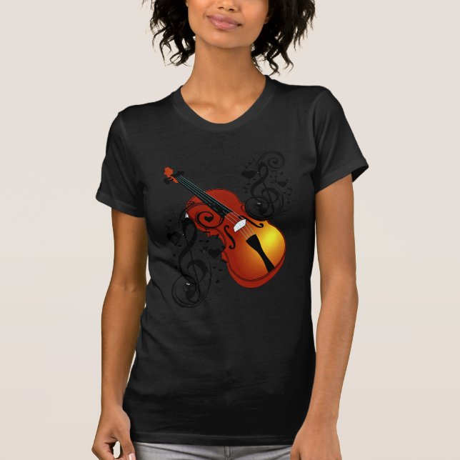 T-shirt Violin, Lover at Heart_ (Devant)