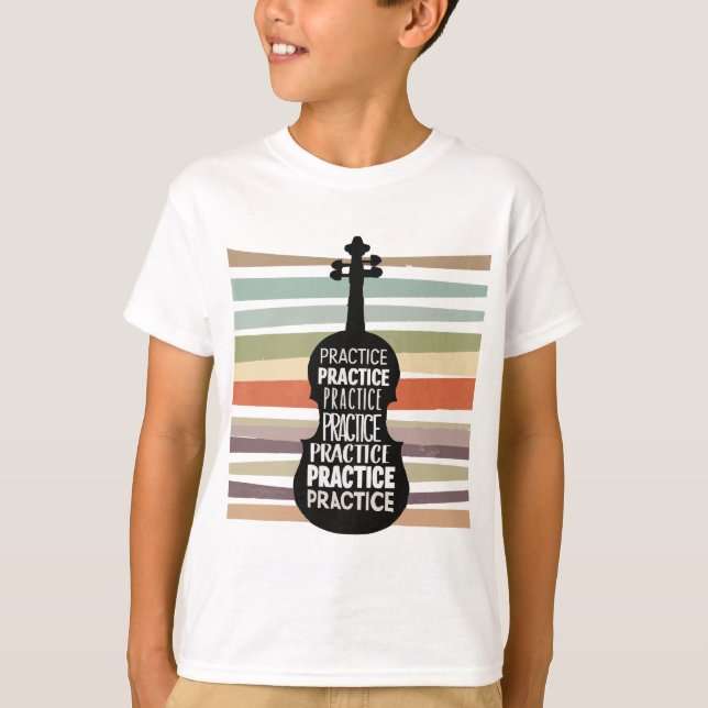 T-shirt violin retro (Devant)