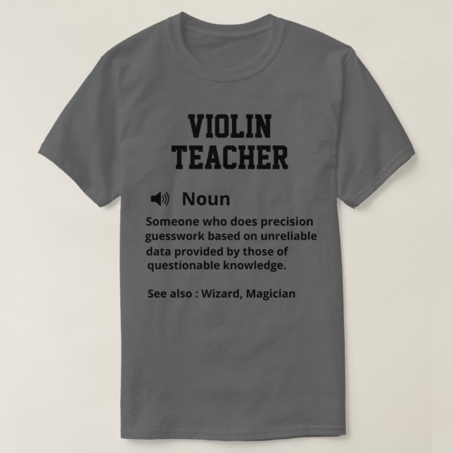 T-shirt Violin Teacher, définition 2 (Design devant)